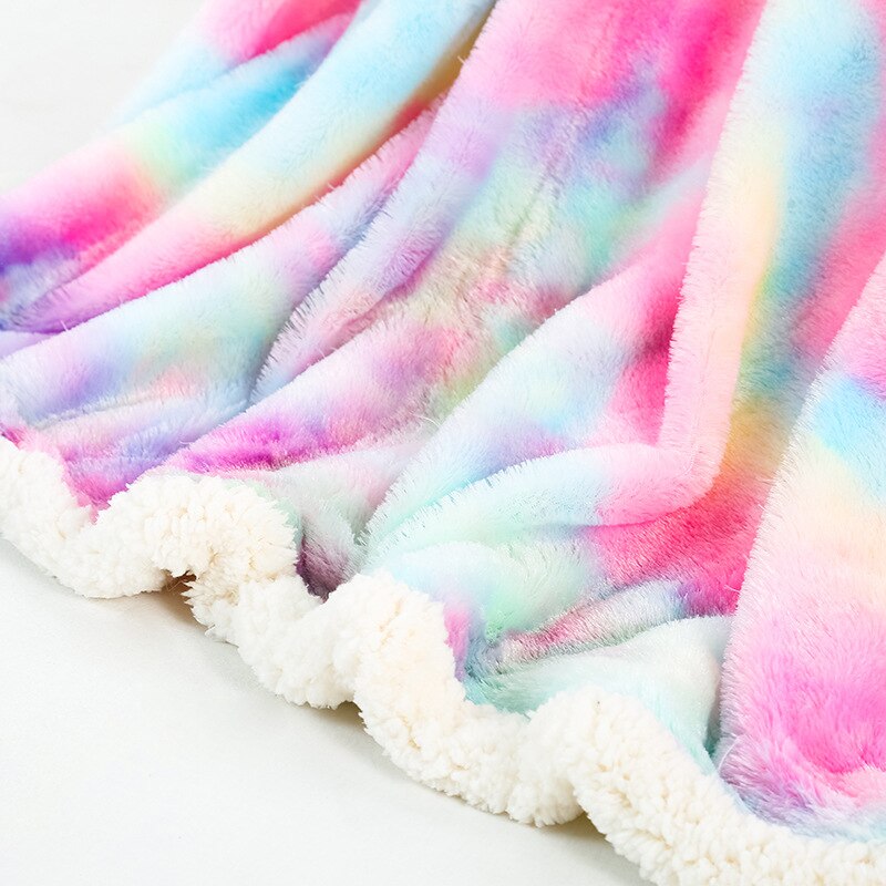 Claroom mantas para Bedssuper suave, manta de punto Throw Bedding Blanket Rainbow edredón xx56 #