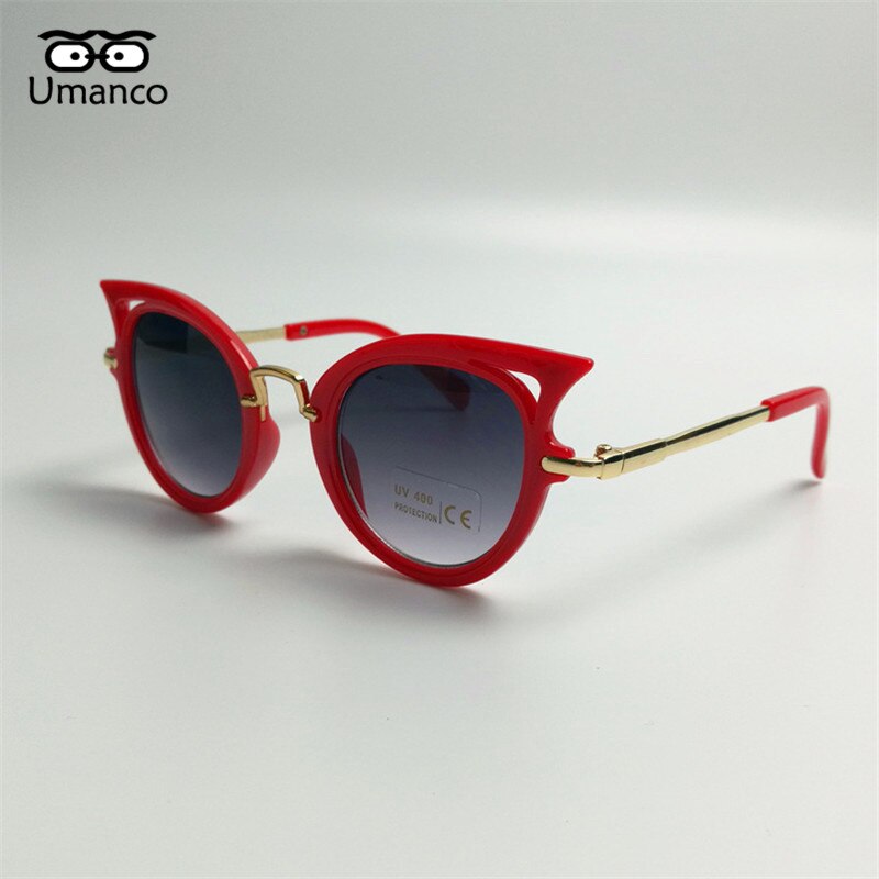 Umanco Cat Eye Brand Sunglasses For Children Triangle Children's Glasses Beach Travel Birthday: 08