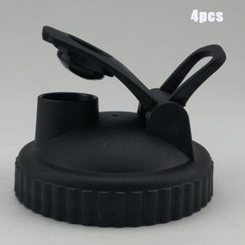 4 Pack of Flip Cap Mason Jar Lids with Leak-proof & Airtight Seal and Easy Pour Spout - Regular Mouth: Black