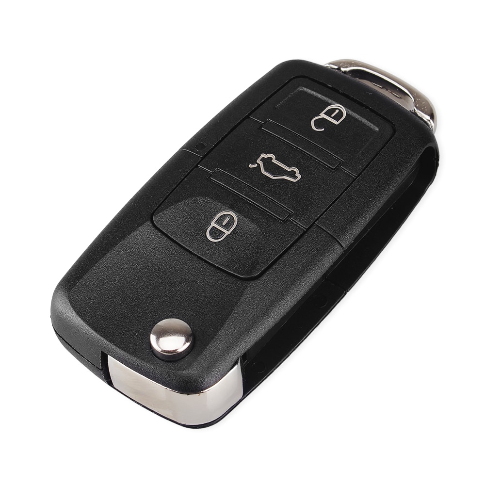 KEYYOU 4 Buttons Replacement Remote Flip Folding Car Key Shell Case Fob For VW Volkswagen Golf MK4 Bora No Blade