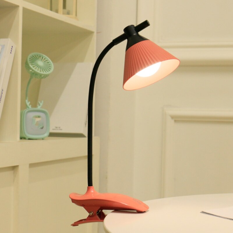 Led Desk Lamp Flexible Gooseneck Press Dimming for Book Bed Office