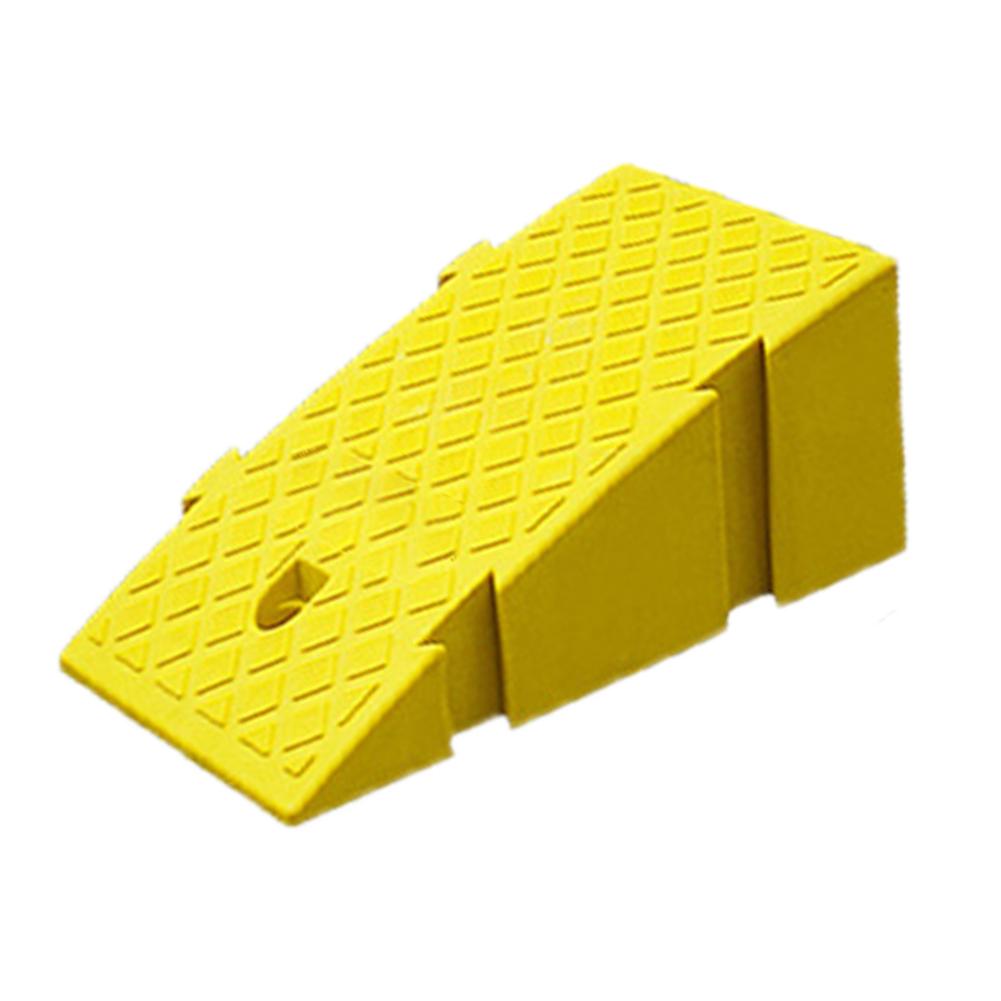 Portable Lightweight Car Plastic Curb Ramps Heavy Duty Plastic Kit Set For Driveway Car Truck For 18-22CM Height Steps: Yellow
