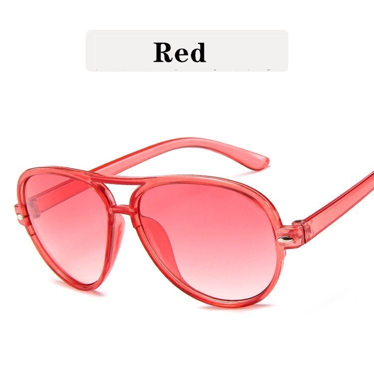 Fahsion spejl børn solbriller børn gradient farverige lyserøde solbriller  uv400 piger drenge baby solbriller oculos masculino: Rød
