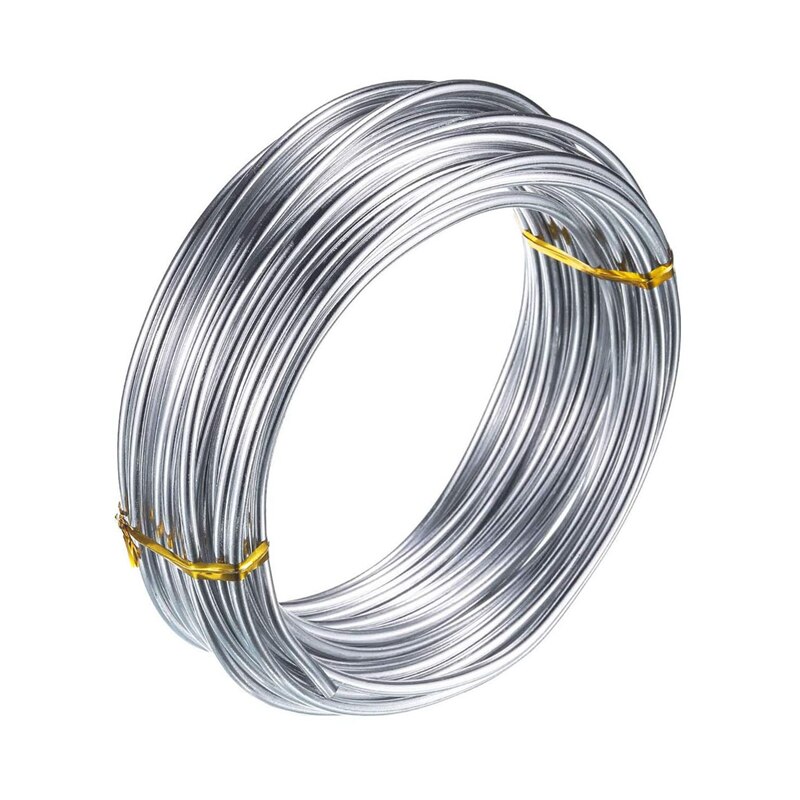 m Aluminium Wire 10M Craft Silver Wire for Jewellery Making Clay Modelling Bonsai and Model: Default Title