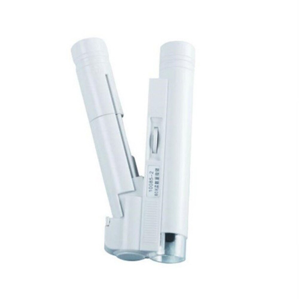 Mini LED 40/80/100/150X Foldable reading Magnifying glass, Magnifier LED light microscope with Measuring Sacle line