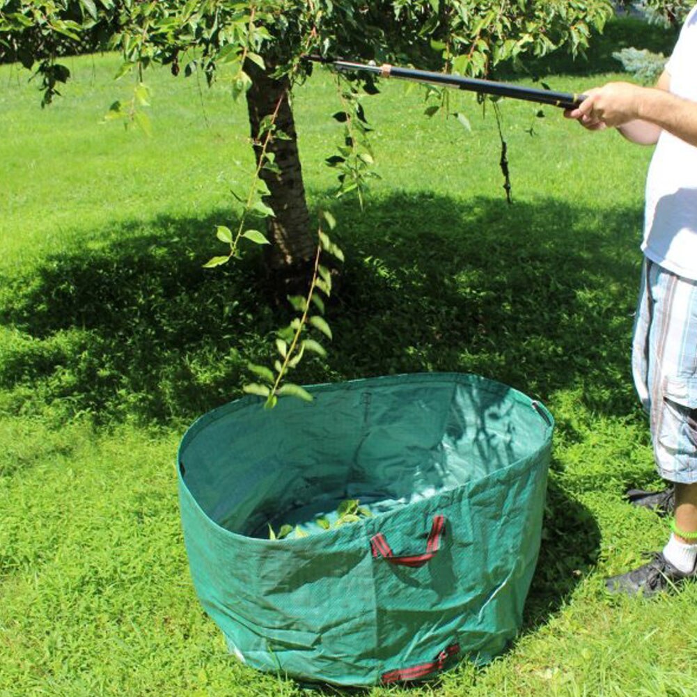 63 Gallons Durable Containers Yard Waste Bag Leaf Weeds Garden 4 Handles Storage Grass Lawn Standable Reusable