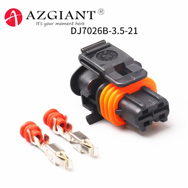 Cable de DJ7026A-3.5-21 de 2 pines en espiral para inyector común diesel Bosch, Conector de clavija con terminal, DJ7026B-3.5-21: DJ7026B-3.5-21