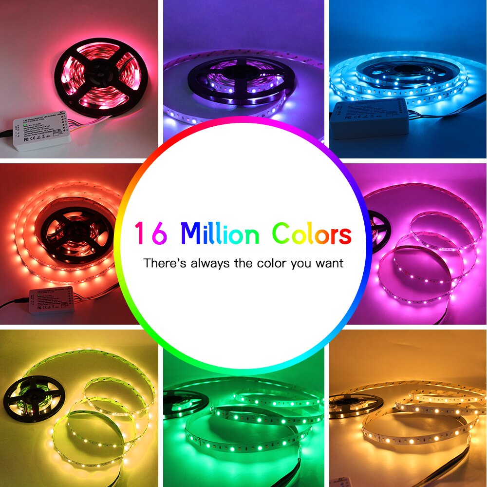 Gledopto RGB+CCT LED strip light rgb ww/cw DC24V 5 meters IP65 waterproof and IP20 not waterproof rgbcct light SMD 5050 SMD 2835