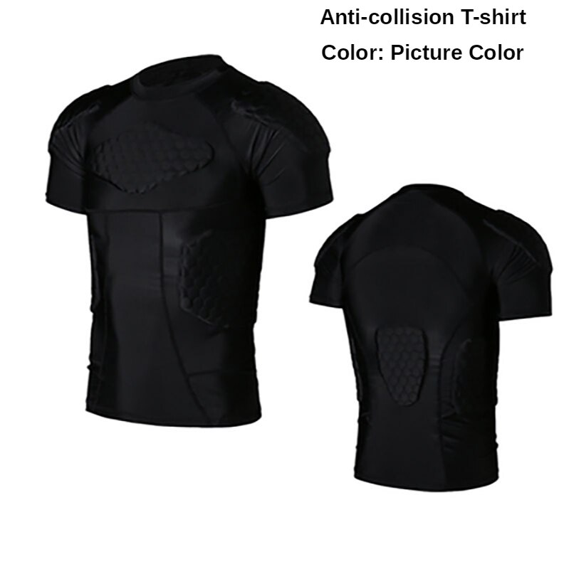 JLFZY01 Sports Basketball Tights Honeycomb Anti-collision Clothing Football Training Protective Vest Goalkeeper Protective Gear: Black