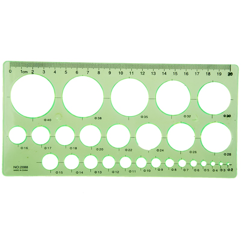 POTENCO drawing Ruler measuring tool Plastic Circles Squares Geometric Template Rulers Suitable For Student trammel