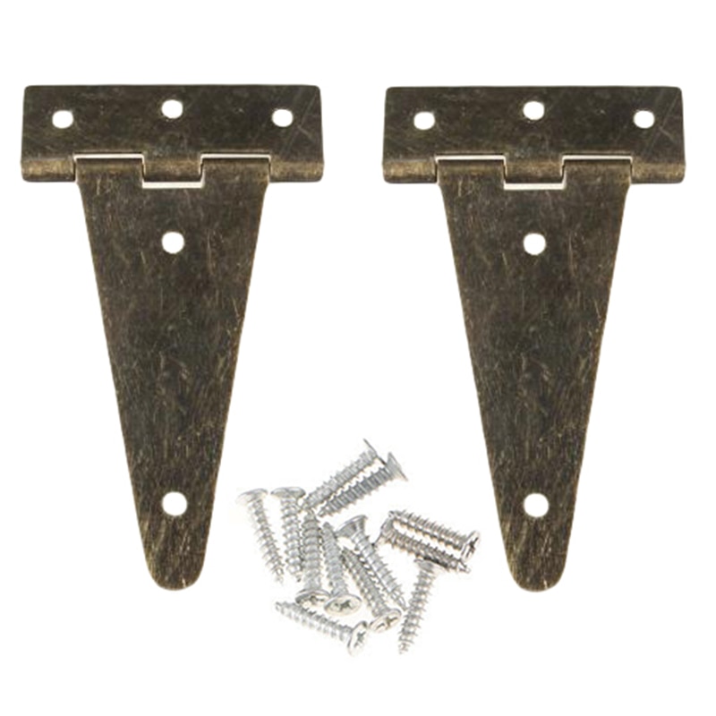 2 stücke Scharniere Schwere Bronze- Flache T Scharnier Für Scheune riss Holz Kasten Schrank Tür Scharnier Neue Werkzeuge Möbel Hardware- Metall Scharnier