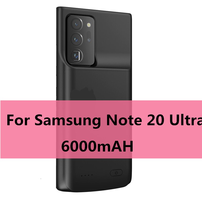 6000Mah Batterij Lader Case Voor Samsung S20 + S20 Ultra Externe Power Bank Voor Samsung Note 20 Ultra Schokbestendig opladen Cover: Note 20 Ultra