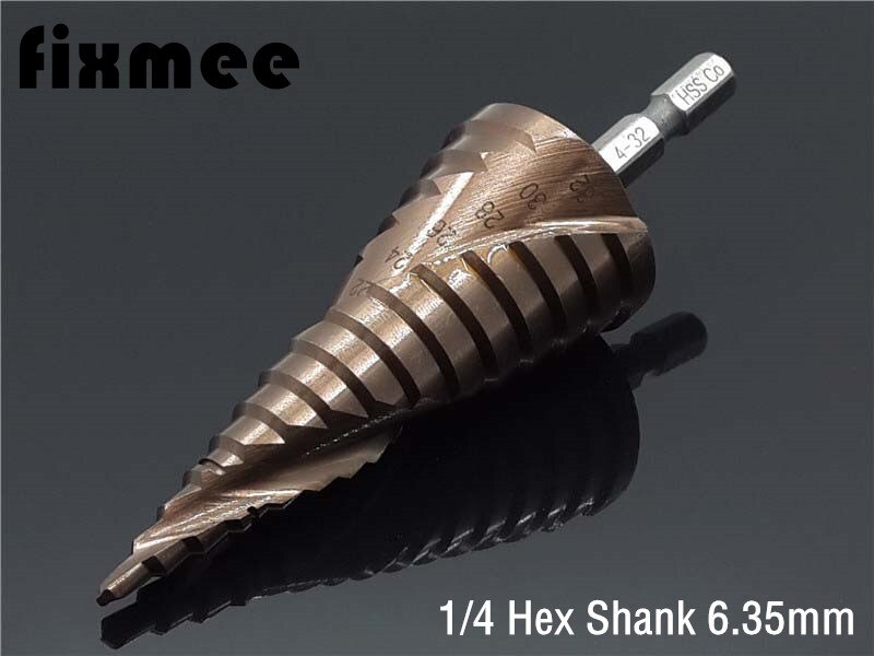 HSS M35 5% kobaltowe wiertło stopniowe HSSCO stal szybkotnąca stożek uchwyt sześciokątny metalowe wiertła zestaw narzędzi otwór nóż robić stali nierdzewnej