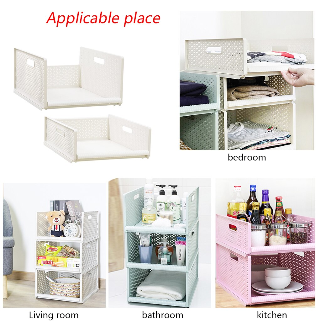 Slide Plastic Storage Drawers Kitchen Drawer Organizer Wardrobe Cabinets Storage Shelf Rack For Clothes Sundries Living Room