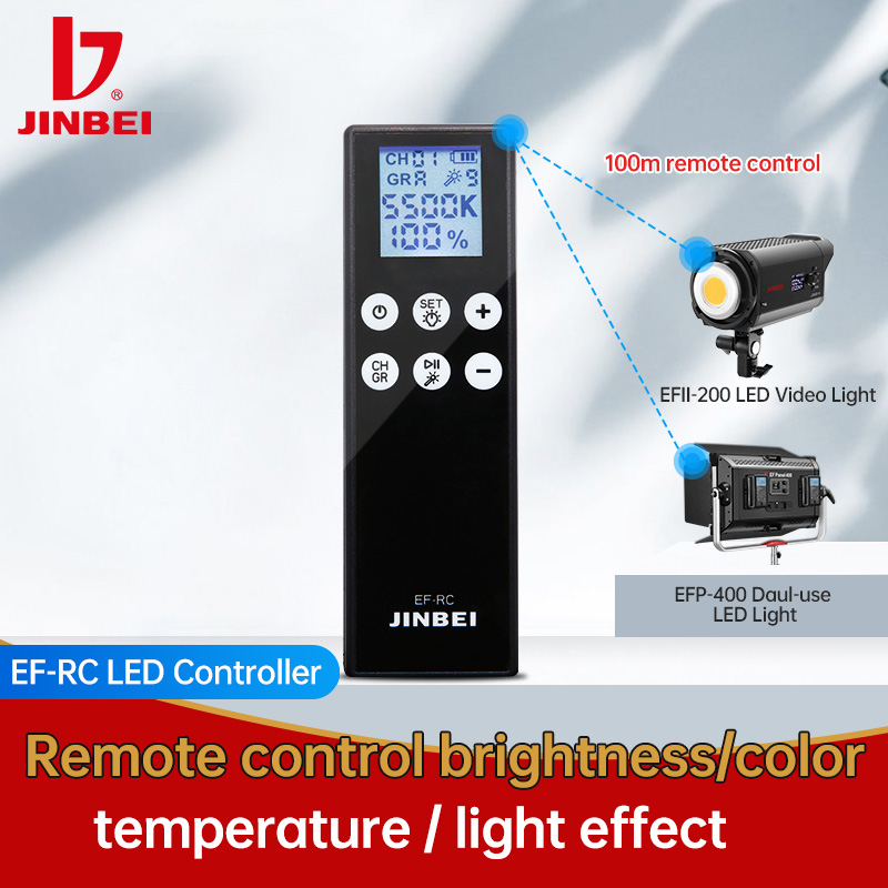 JINBEI EF-RC 2.4G Wireless Remote Shutter Controller Channel and Group Portable Compatible Continuous Light EFII60 EF-150/200