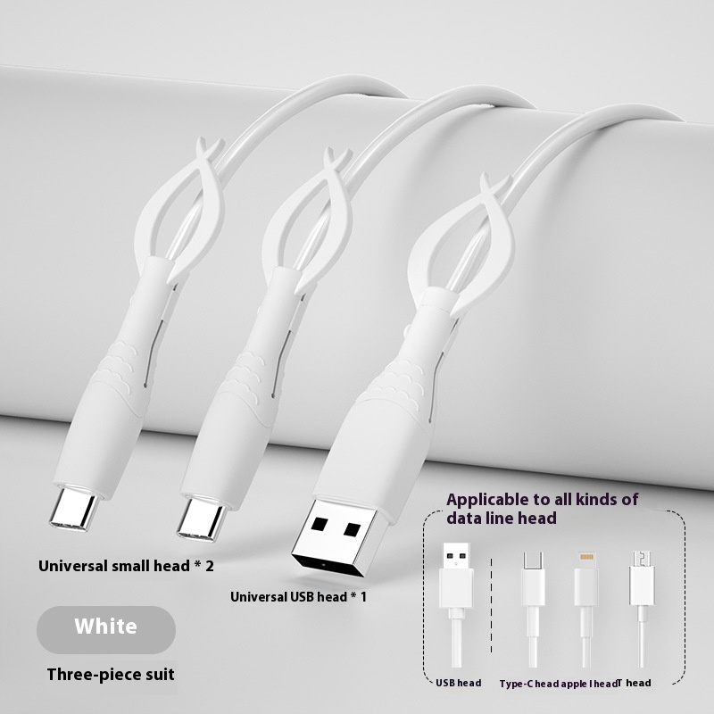 2in1 Silicone Cable Protector for Android/iPhone Anti-Snap Charger Cord Guard /w Reinforced Connector & Tangle-Free Organizer: Gold