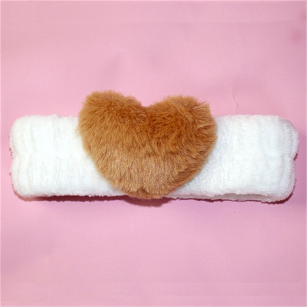 Doux corail velours bandeau cheveux filles mignon amour coeur bandeau coréen lavage visage maquillage bandeau femmes Simple cheveux accessoires: 9