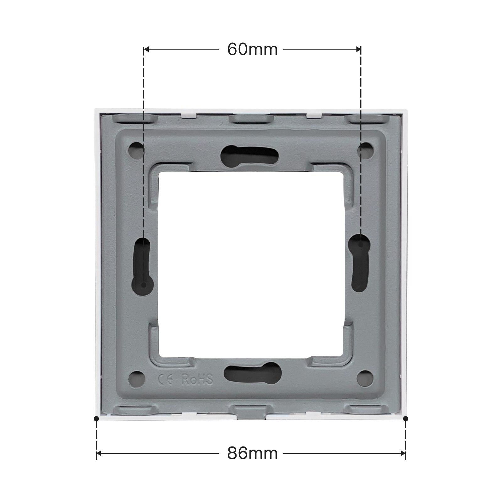 BSEED Crystal Glass UK EU Standard 86 157 228 299 mm Single Double Triple Fourfold Glass Frame White Glass Frame Only