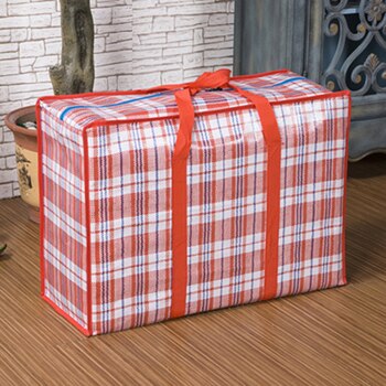 Grote Geweven Reistas Pack En Bewegen Super Dikke Oxford Doek Waterdichte Bagage Tas Grote Maat 68cm * 50cm * 25cm Voor Mannen Vrouwen: XL (78x54x25) Red