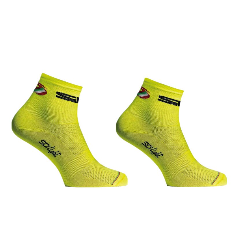 Cycling Socks Sports Breathable Deodorant Men Women Short Socks Calcetines Ciclismo: C5yellow