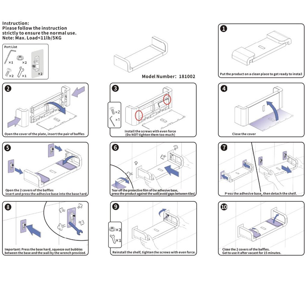 Bathroom Shelf Adhesive U-Shaped Storage Rack Space Saver Punch Free Shower Ledge Shelf Decoration Kitchen Organizer