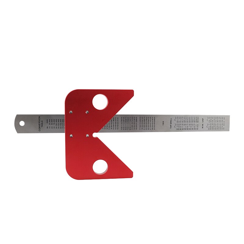 Règle de menuisier à angle de 45 degrés, règle à bois, règle à cœur rond, jauge de disposition, outils pour le travail du bois