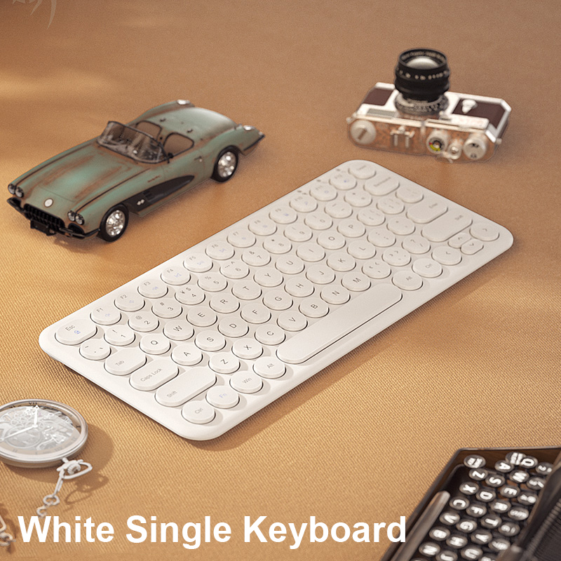 Slient Wireless Keyboard Mouse Combo For Macbook Pro Portable Gaming Keyboard Mouse Set For PC Gamer Computer Laptop Keyboard: white keyboard