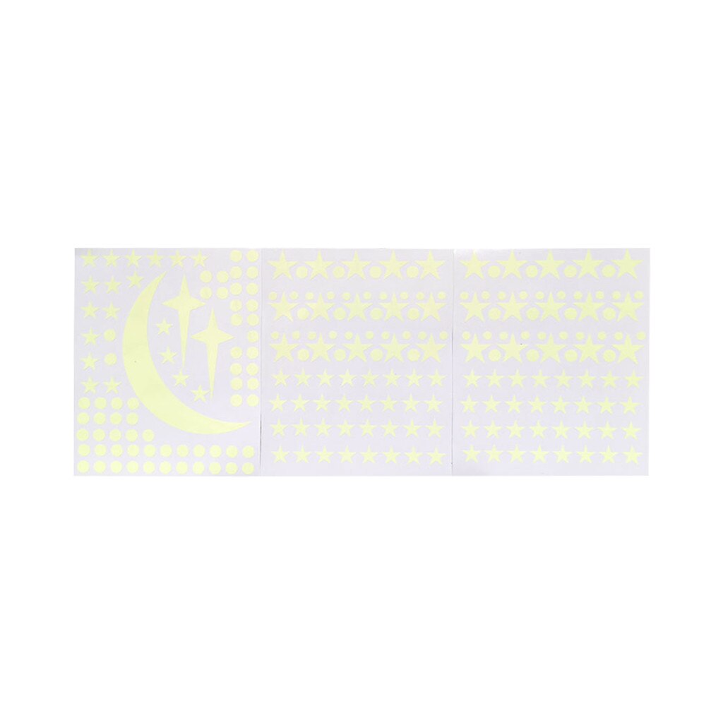 3D Stars Glow In The Dark Luminous Fluorescent Wall Stickers Kids Bedroom