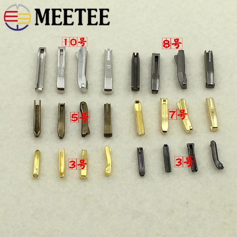 20/40sets 3# 5# 8# 10# Double Open Zipper Latch Repair Kits Tool for Zippers Non-slip Stopper Coat Metal Two-way Zip Plug Buckle