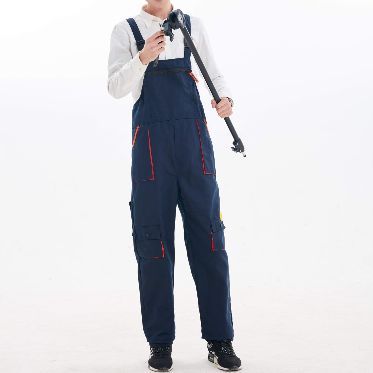 Heren grote mouwloze garage jumpsuit monteur kleding ambachtsman werkkleding coole casual cargo overalls lange broek zakken