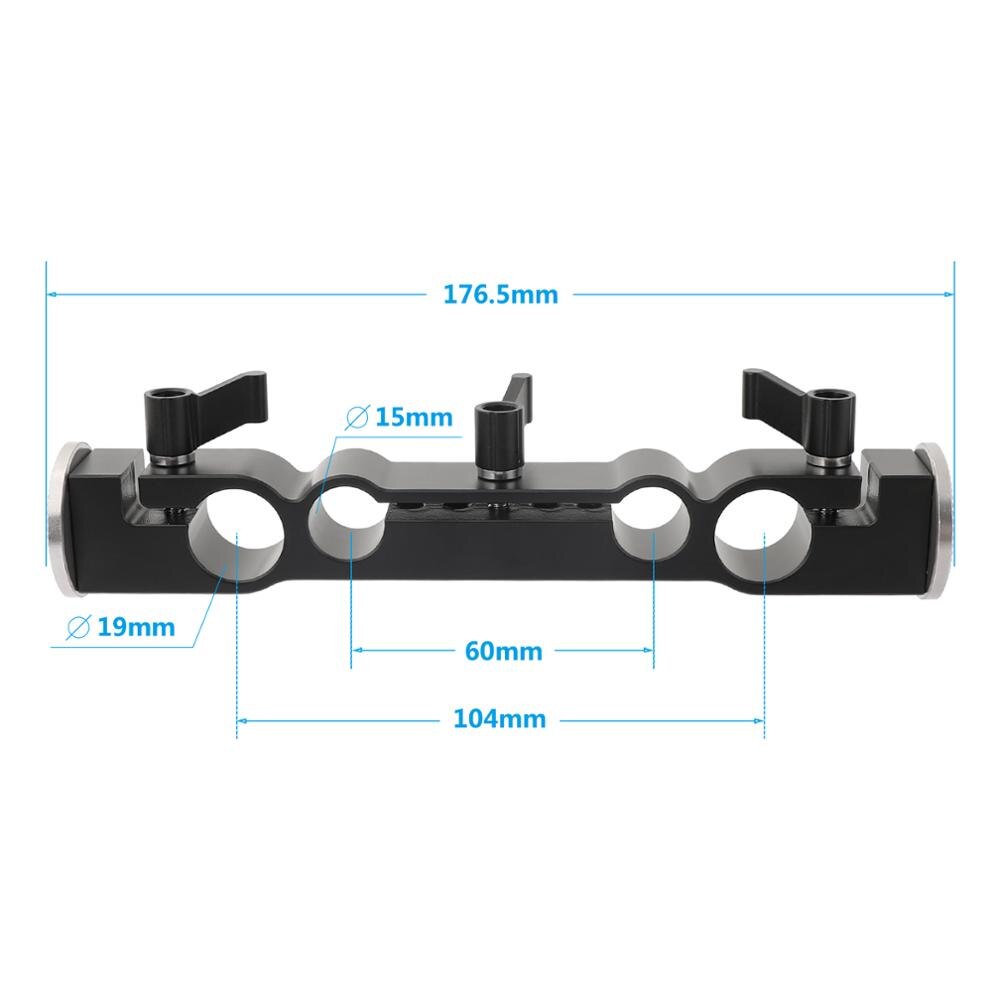 Kayulin 15mm & 19mm Dual-port Rod Clamp With Double Ended M6 ARRI Style Rosette Mount for camera support rig kit