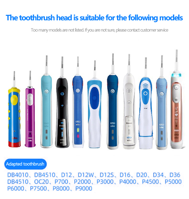Têtes de brosse à dents électrique pour Oral B, tête de brosse de resubdivision pour la vitalité, buses Oral-B