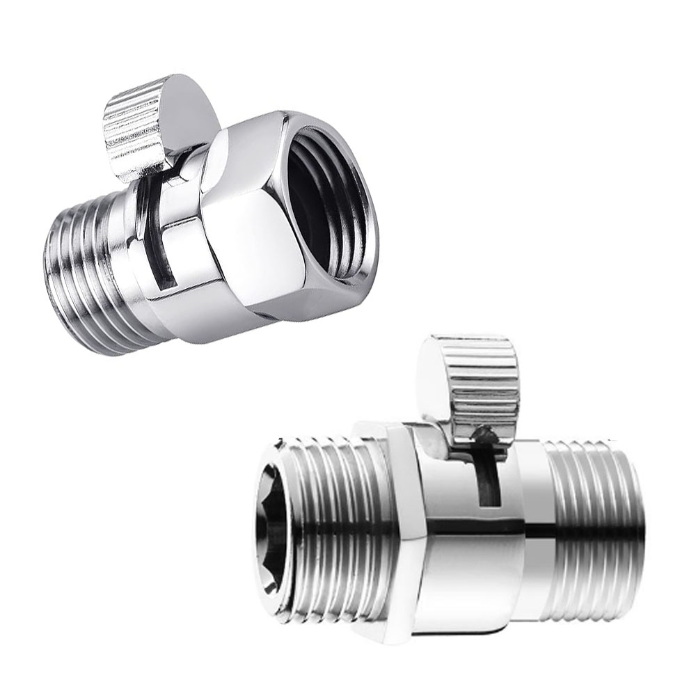 Brass Water Flow Quick Control Valve Shut Off Valve For Shower Head Adjustable Water Pressure Regulator Bath Water Tap Accessory