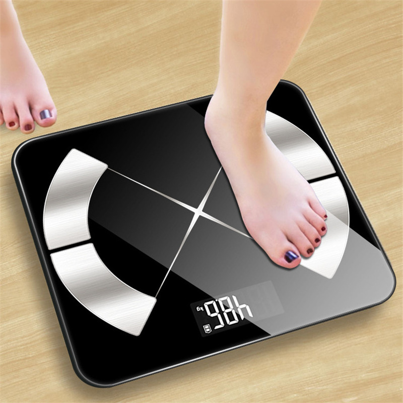 Floor Scales Smart Bluetooth Scales Body Weight Balance Bathroom Scale LED Display Body Fat Water Muscle Mass BMI