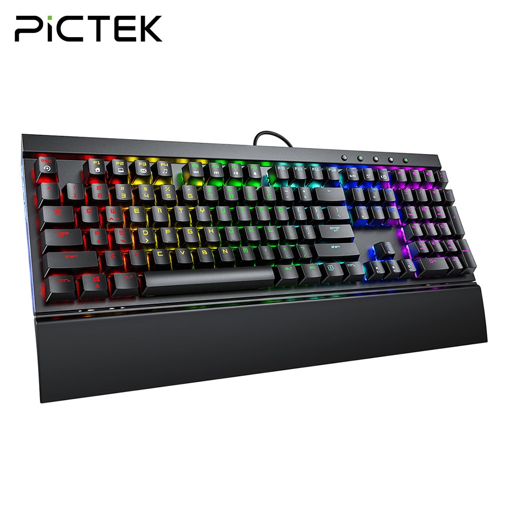 PICTEK PC248 Gaming Mechanical Keyboards Blue Switch Wired Keyboard ...