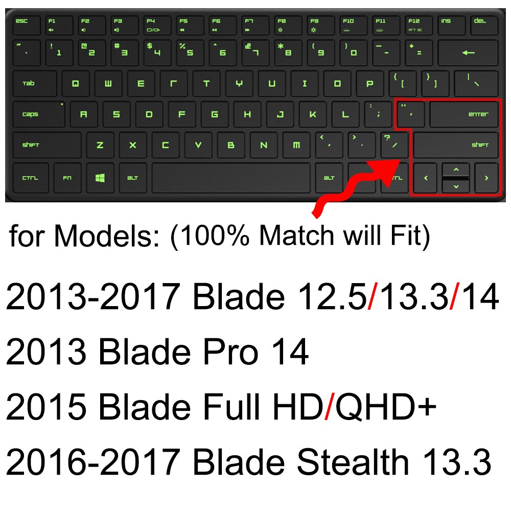 Keyboard Cover for Razer Blade 15 17 Pro 14 Stealth Book 13 Silicone Protector Skin Case Accessories TPU: Blade 12.5 13.3 14