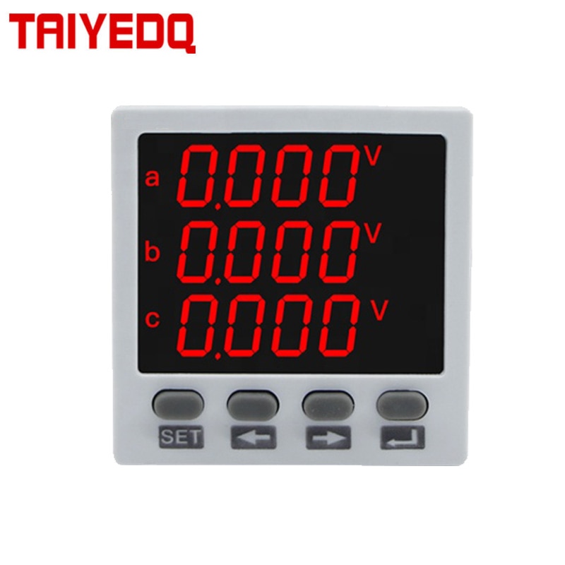 48*48 three-phase multi-function digital display meter, whole screen intelligent digital display voltage and current power meter