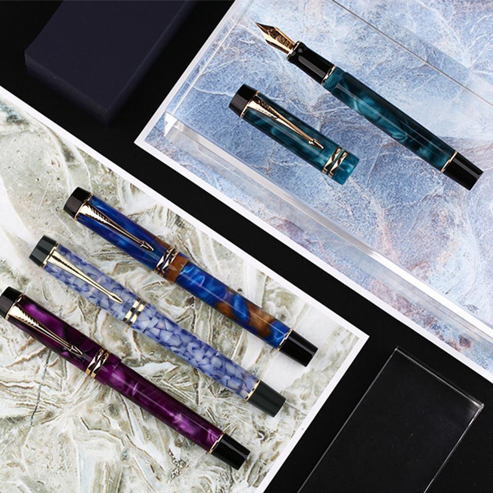 Moonman  m600s checkerboard vulpen iridium fijne flexibele penpunt 0.5mm uitstekende kantoorpen