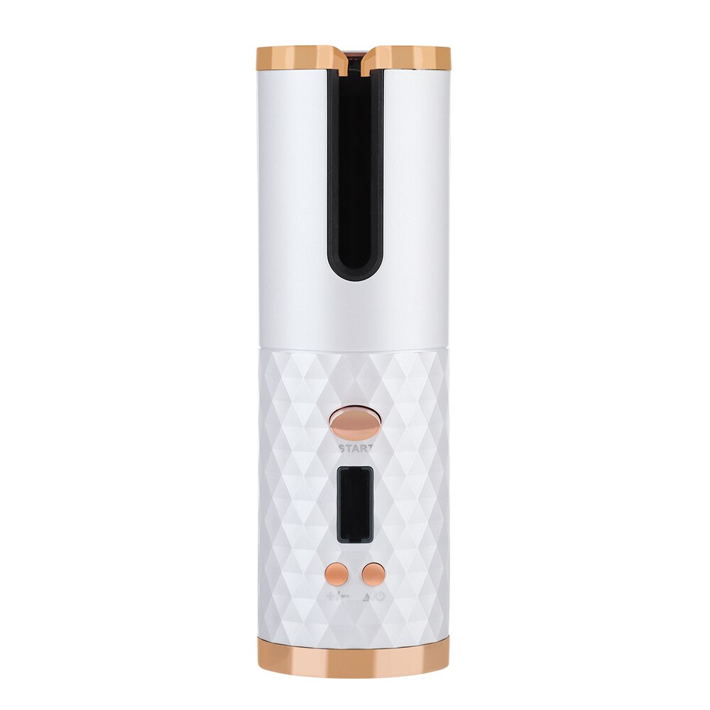 Cordless Automatic Hair Curler USB Rechargeable Curling Iron Curls Waves LCD Display Ceramic Curly Rotating Curling Wave Styer