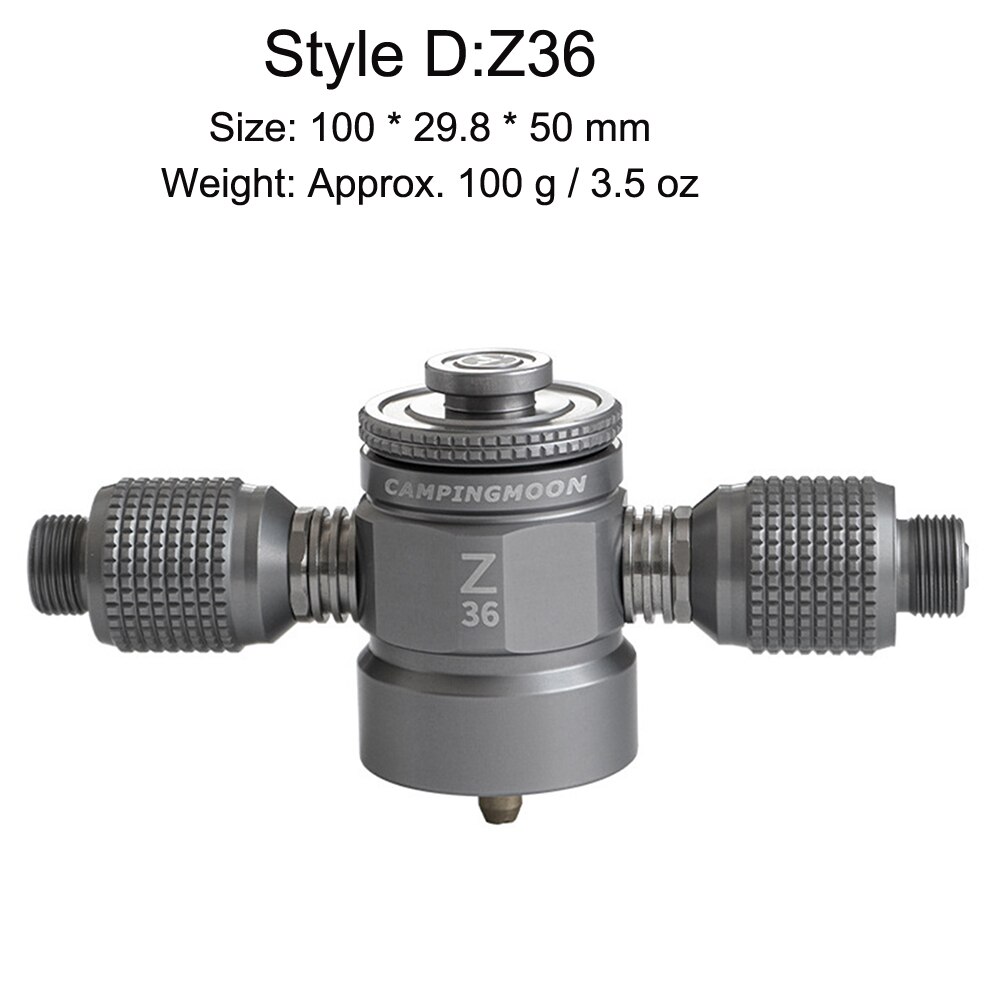 Multifuntional Gas Burner Cartridge Head Conversion Adapter Nozzle Flat Tank Convertor Aluminum Alloy Gas Stove Adapter: Style D for propane