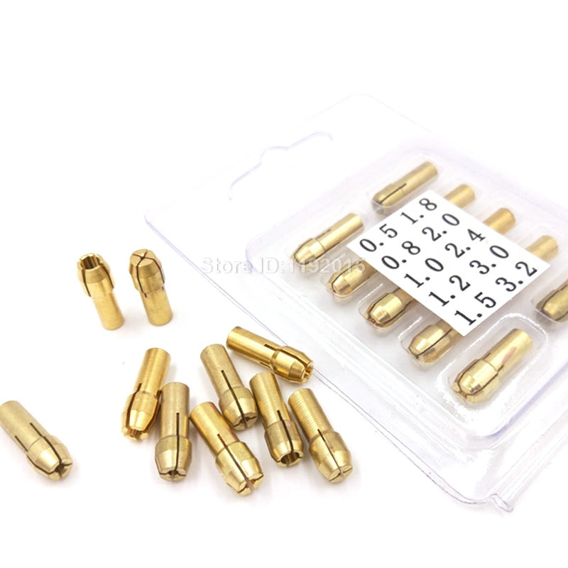10 teile/los Mini Bohrfutter Adapter 0,5-3,2mm Dremel Mini Bohrfutter Spannfutter Adapter Mikro Collet Durcheinander Für Energie Dreh Werkzeug