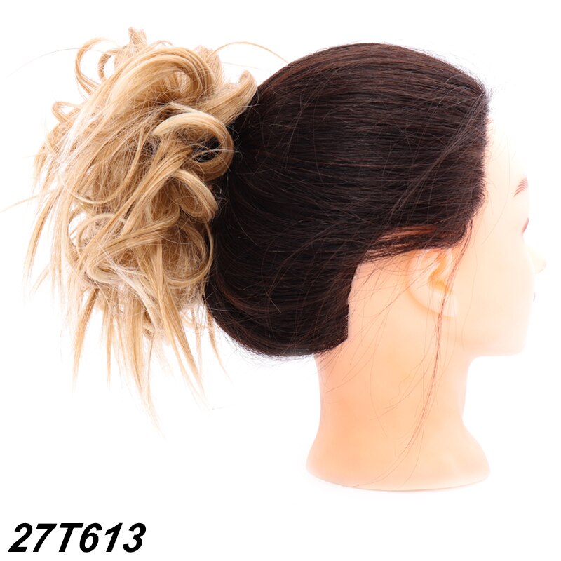 XUANGUANG-Chignon à Donut synthétique élastique | Chignon de coiffure Scrunchie décoiffé, chignon de coiffure de neuf couleurs pour choots: 27T613