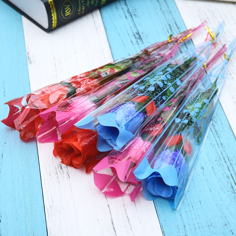Rosa brillante de juguete para Día de San Valentín, lámpara de emulación, ramo de flores luminiscentes, juguetes luminosos A019