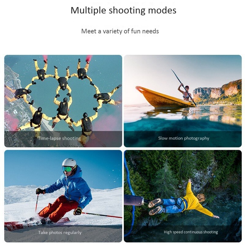 Action Camera 4K Underwater Waterproof Camera 30M Sports Camera 2.0" LCD Ultra HD Camera with Accessories Kit