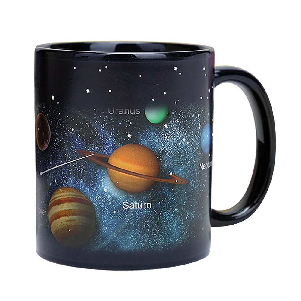 And Practical Homeware Temperature Change Color Starry Sky Ceramic Cup Practical Items Temperature Change Color Cup: Solar system