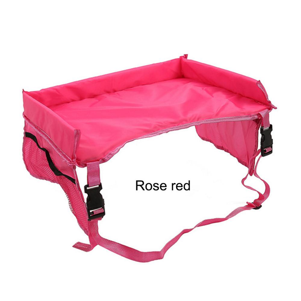 Bandeja para asiento de coche para niños y bebés, silla de bebé, mesa portátil con correa ajustable, mesa para niños, almacenamiento de alimentos, soporte para agua, escritorio