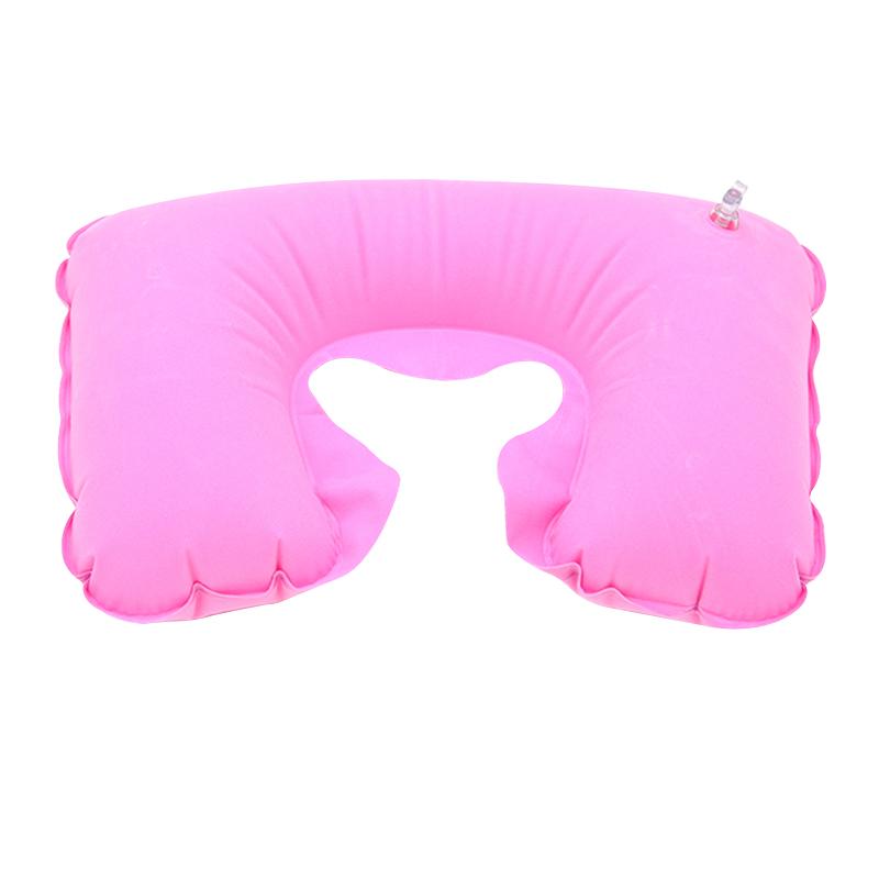 Dispositif gonflable en forme de U pour le cou | Cervicale, vertèbre dispositif de Traction pour le cou, épaule douleur, masseur relaxation, oreiller coussin d'air pour voyage: Rose