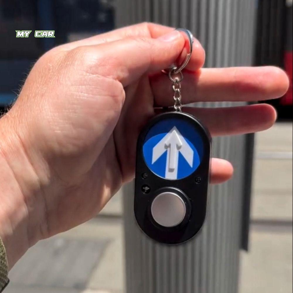 Australsk nøglering med trafiklysknap til fortovet, erindringsgave, håndholdt tryk for at lave lyd, nøgleringslydtilbehør, sjov