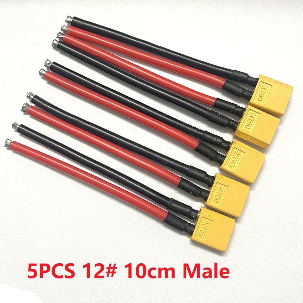 12 AWG 10 cm/15 cm XT60 línea de conexión 12 AWG Cable de extensión DIY Cable de batería macho y hembra para batería RC ESC: Morado