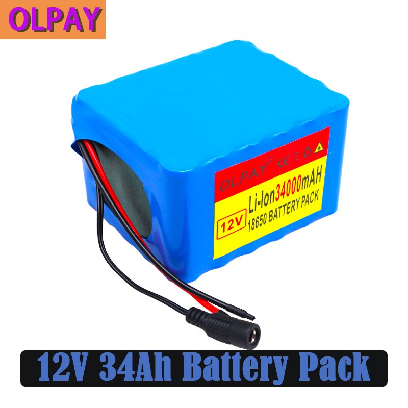 12V 34ach 3S12P 12.6V 34000mAh wysokiej mocy akumulator litowy robić falownika lampy ksenonowe światła uliczne słoneczne zwiedzanie samochodu